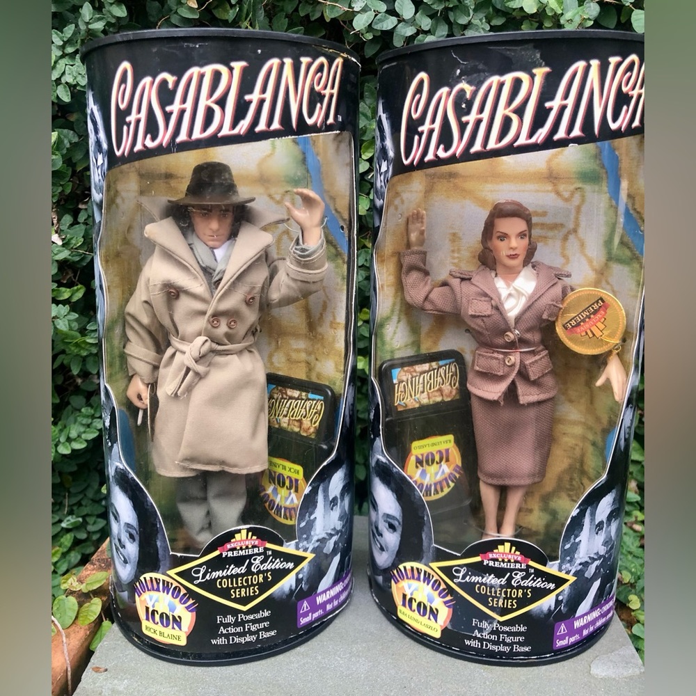 1998 Casablanca Collector’s Series Rick Blaine and Ilda Lund Laszlo NRFB